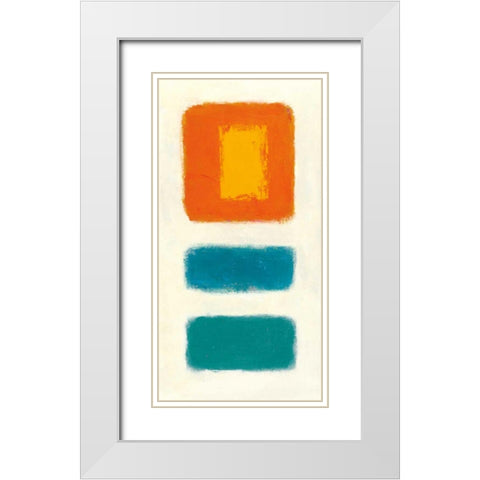 Isole Panel III White Modern Wood Framed Art Print with Double Matting by Schick, Mike