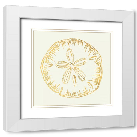 Coastal Breeze Shell Sketches White Modern Wood Framed Art Print with Double Matting by Tavoletti, Anne