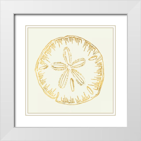 Coastal Breeze Shell Sketches White Modern Wood Framed Art Print with Double Matting by Tavoletti, Anne