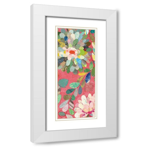 Red and Pink Dahlia V White Modern Wood Framed Art Print with Double Matting by Boggs, Candra