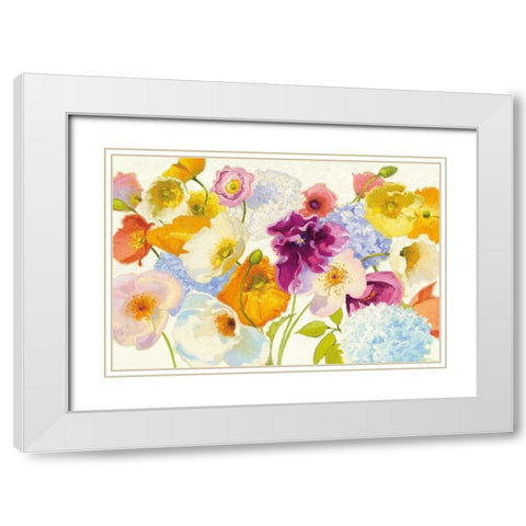 For Paris on White White Modern Wood Framed Art Print with Double Matting by Novak, Shirley