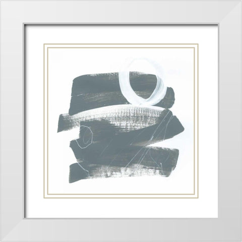 Gray and White IX White Modern Wood Framed Art Print with Double Matting by Schick, Mike