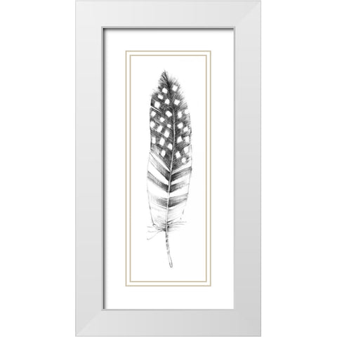 Spirit Feather VIIIb White Modern Wood Framed Art Print with Double Matting by Tillmon, Avery