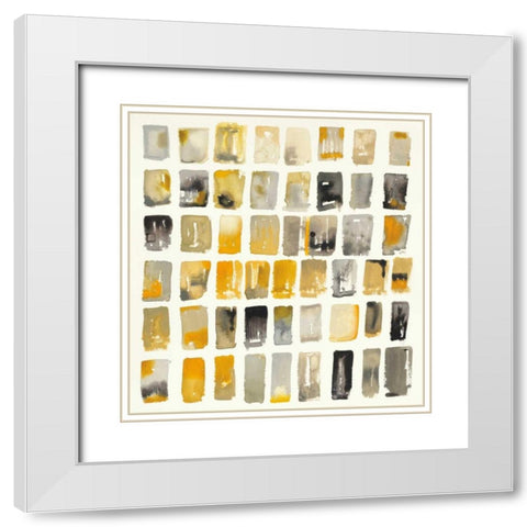 City Windows I White Modern Wood Framed Art Print with Double Matting by Novak, Shirley