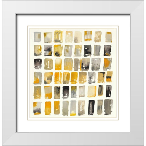 City Windows I White Modern Wood Framed Art Print with Double Matting by Novak, Shirley