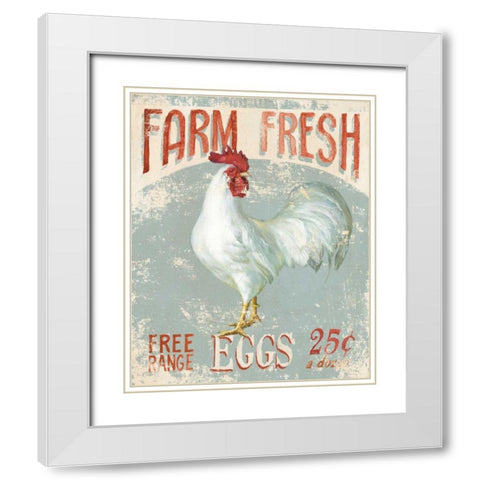 Farm Nostalgia III White Modern Wood Framed Art Print with Double Matting by Nai, Danhui