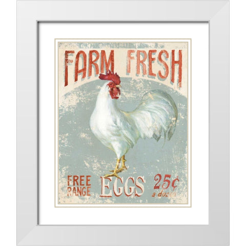 Farm Nostalgia III White Modern Wood Framed Art Print with Double Matting by Nai, Danhui