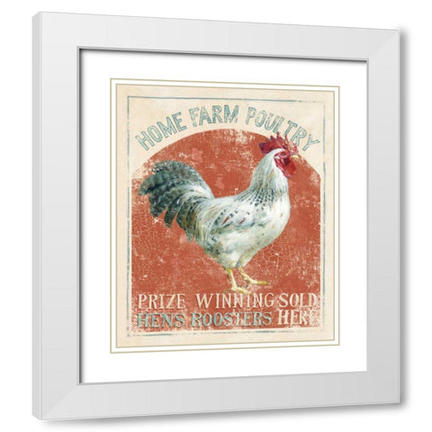 Farm Nostalgia IV White Modern Wood Framed Art Print with Double Matting by Nai, Danhui