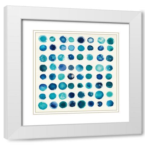 Spot of Rain White Modern Wood Framed Art Print with Double Matting by Novak, Shirley