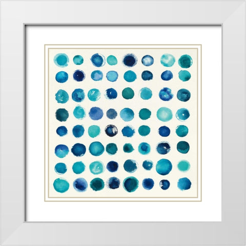 Spot of Rain White Modern Wood Framed Art Print with Double Matting by Novak, Shirley