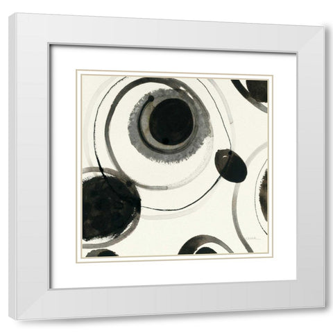 Planetary II White Modern Wood Framed Art Print with Double Matting by Novak, Shirley