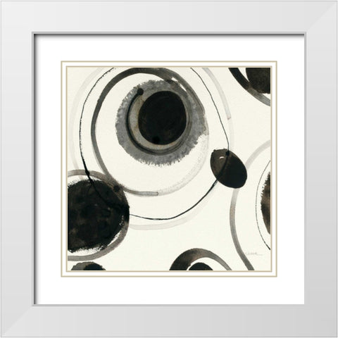 Planetary II White Modern Wood Framed Art Print with Double Matting by Novak, Shirley
