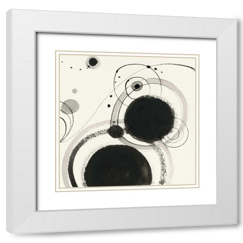 Planetary III White Modern Wood Framed Art Print with Double Matting by Novak, Shirley