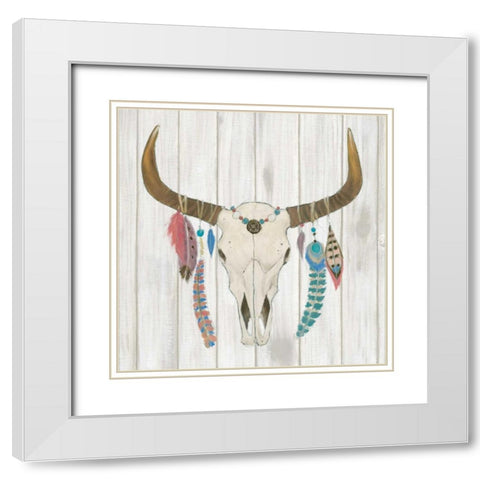 Bohemian Rising I no Border White Modern Wood Framed Art Print with Double Matting by Adams, Emily