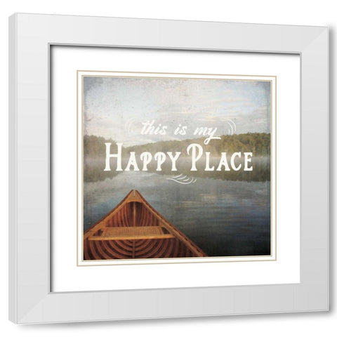 Calm Waters II no Triangles White Modern Wood Framed Art Print with Double Matting by Aiken, Jess