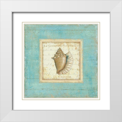 Bijou de Mer I White Modern Wood Framed Art Print with Double Matting by Brissonnet, Daphne