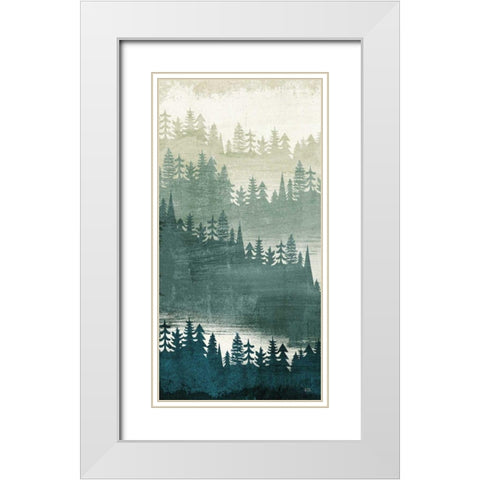 Mountainscape Panel I White Modern Wood Framed Art Print with Double Matting by Mullan, Michael