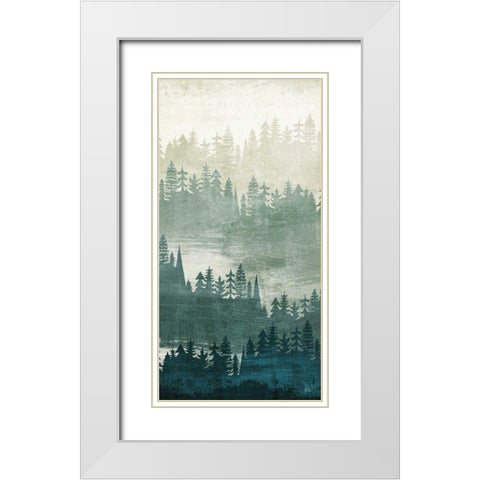 Mountainscape Panel II White Modern Wood Framed Art Print with Double Matting by Mullan, Michael