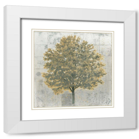 Neutrality Gold White Modern Wood Framed Art Print with Double Matting by Wiens, James