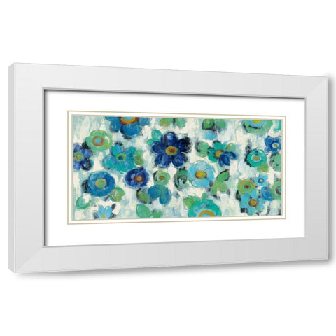 Blue Eyes I White Modern Wood Framed Art Print with Double Matting by Vassileva, Silvia