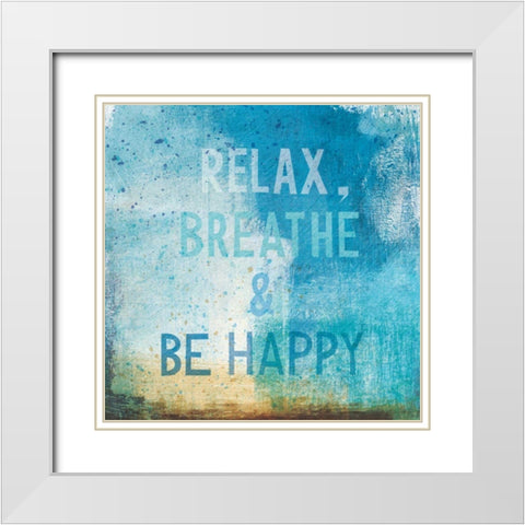 Beachscape Abstract I White Modern Wood Framed Art Print with Double Matting by Mullan, Michael