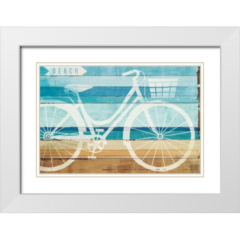 Beachscape Cruiser I White Modern Wood Framed Art Print with Double Matting by Mullan, Michael