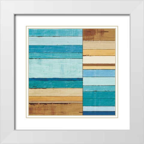 Beachscape II White Modern Wood Framed Art Print with Double Matting by Mullan, Michael