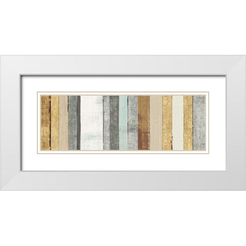 Beachscape VII Gold Neutral White Modern Wood Framed Art Print with Double Matting by Mullan, Michael