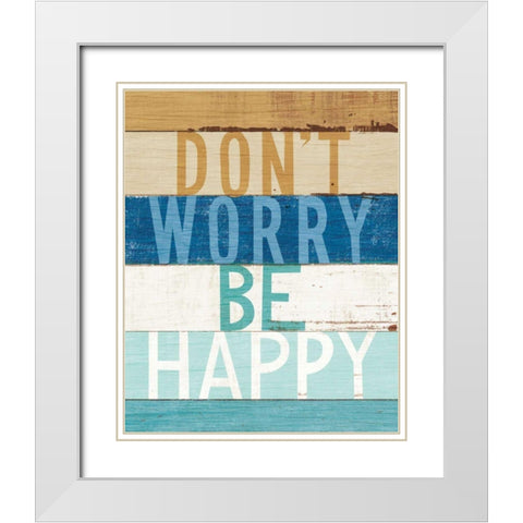 Beachscape Inspiration VI White Modern Wood Framed Art Print with Double Matting by Mullan, Michael