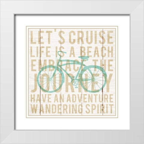 Bon Voyage Cruiser II White Modern Wood Framed Art Print with Double Matting by Mullan, Michael