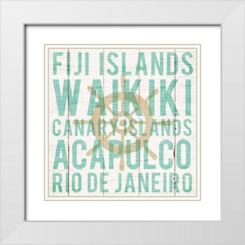 Bon Voyage Helm White Modern Wood Framed Art Print with Double Matting by Mullan, Michael