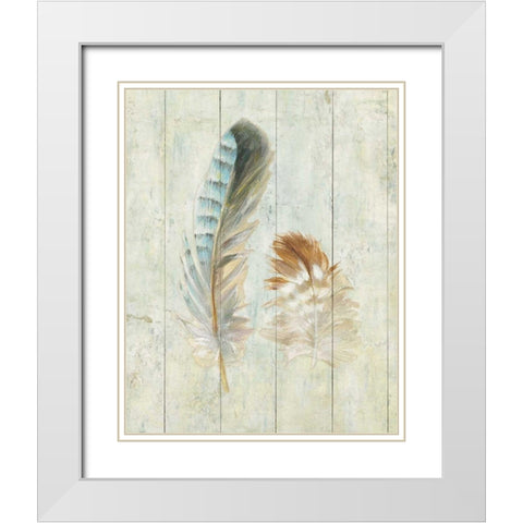 Natural Flora X White Modern Wood Framed Art Print with Double Matting by Nai, Danhui