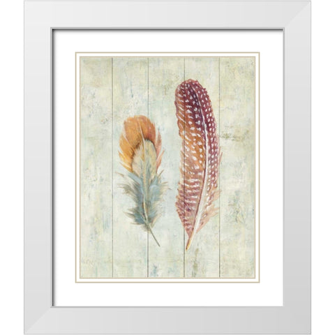 Natural Flora XI White Modern Wood Framed Art Print with Double Matting by Nai, Danhui