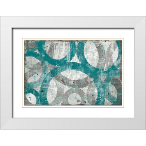 Industrial I Teal White Modern Wood Framed Art Print with Double Matting by Mullan, Michael