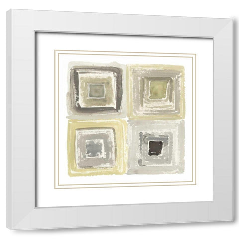 Tunnels IV White Modern Wood Framed Art Print with Double Matting by Novak, Shirley