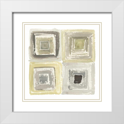 Tunnels IV White Modern Wood Framed Art Print with Double Matting by Novak, Shirley
