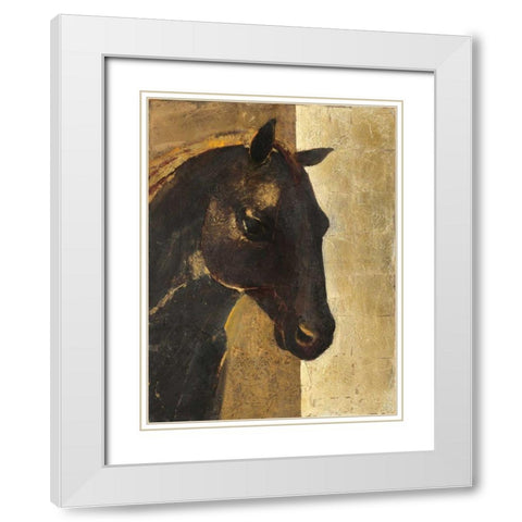 Trojan Horse I Gold White Modern Wood Framed Art Print with Double Matting by Hristova, Albena