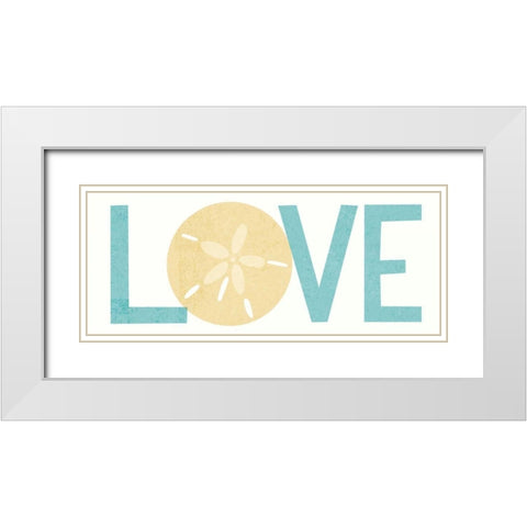 Under Sea Treasures Love White Modern Wood Framed Art Print with Double Matting by Mullan, Michael