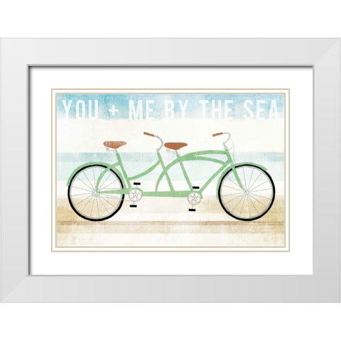 Beach Cruiser Tandem White Modern Wood Framed Art Print with Double Matting by Mullan, Michael