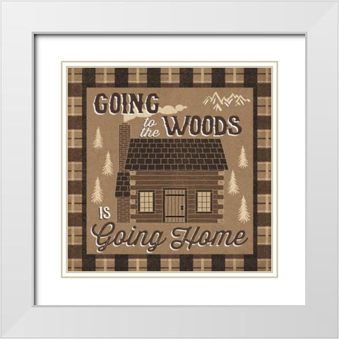 The Great Outdoors I White Modern Wood Framed Art Print with Double Matting by Marshall, Laura