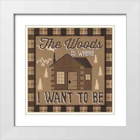 The Great Outdoors IV White Modern Wood Framed Art Print with Double Matting by Marshall, Laura