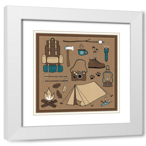 The Great Outdoors V White Modern Wood Framed Art Print with Double Matting by Marshall, Laura