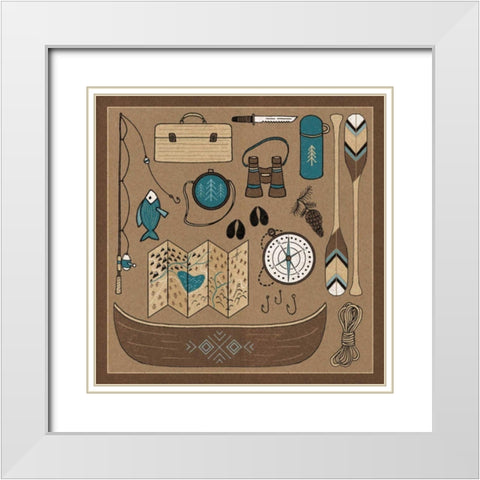 The Great Outdoors VI White Modern Wood Framed Art Print with Double Matting by Marshall, Laura