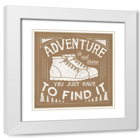 The Great Outdoors VII White Modern Wood Framed Art Print with Double Matting by Marshall, Laura