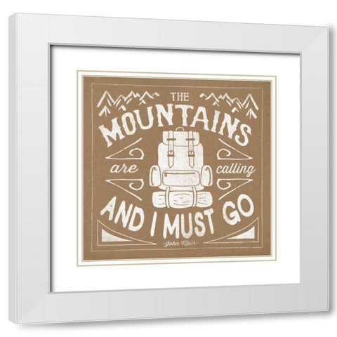The Great Outdoors IX White Modern Wood Framed Art Print with Double Matting by Marshall, Laura