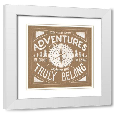 The Great Outdoors X White Modern Wood Framed Art Print with Double Matting by Marshall, Laura