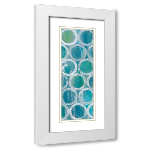 Stack of Tubes Blue II White Modern Wood Framed Art Print with Double Matting by Hristova, Albena