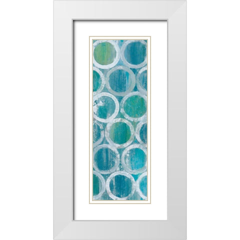 Stack of Tubes Blue II White Modern Wood Framed Art Print with Double Matting by Hristova, Albena