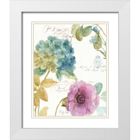 Rainbow Seeds Botanical I White Modern Wood Framed Art Print with Double Matting by Audit, Lisa