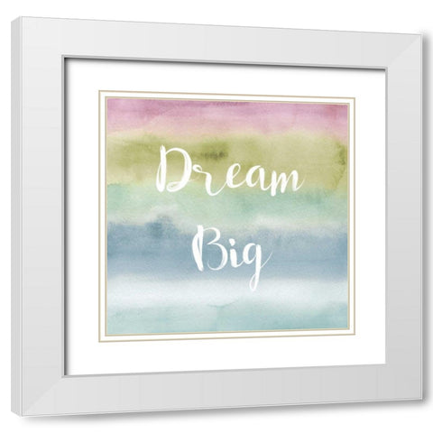 Rainbow Seeds Painted Pattern XIV Cool Dream White Modern Wood Framed Art Print with Double Matting by Audit, Lisa